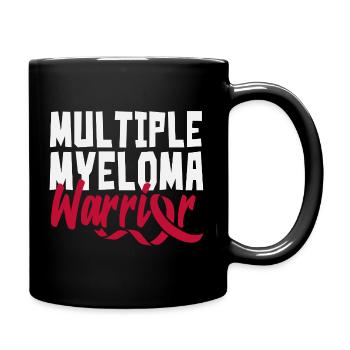 Multiple Myeloma Warrior Burgundy Ribbon Fighter - Full Color Mug - black - Right