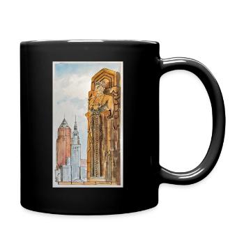 The Guardians with Towers, Cleveland OH - Full Color Mug - black - Right
