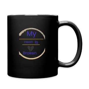 My heart is broken - Full Color Mug - black - Right
