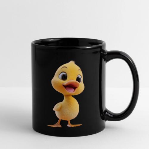 Bright Yellow Baby Duck Smiling - Full Color Mug