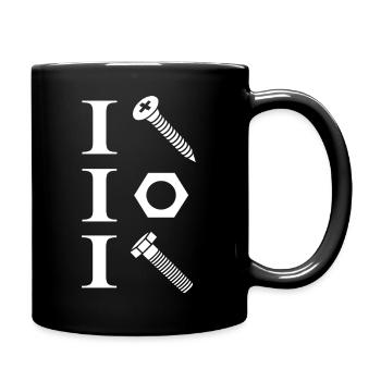 Screw Nut Bolt Mechanic Humor - Full Color Mug - black - Right