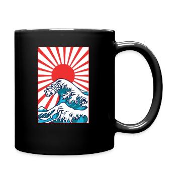 Japan wave original art - Full Color Mug - black - Right