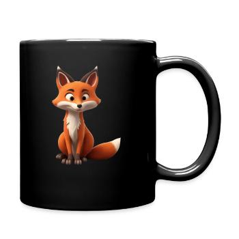smart fox - Full Color Mug - black - Right