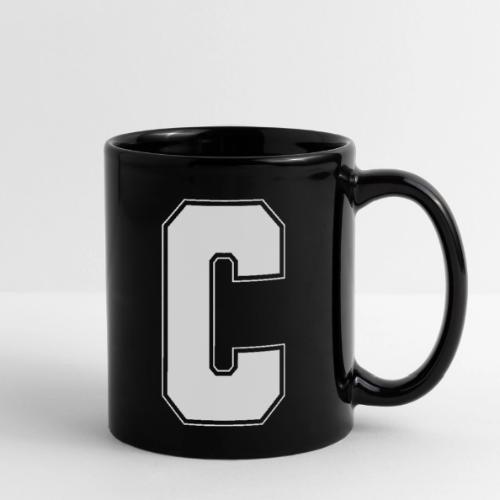White Letter C – Varsity Alphabet Monogram - Full Color Mug