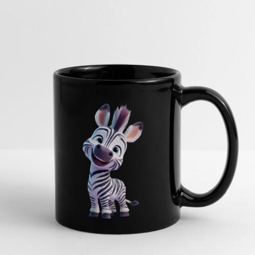 Playful 3D Baby Zebra Smiling Brightly - Full Color Mug
