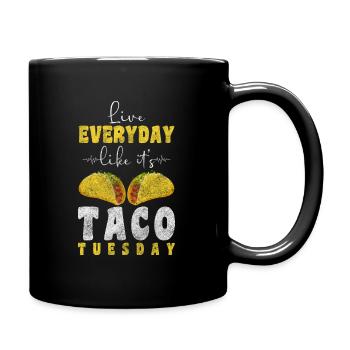 Taco Food Foodie - Full Color Mug - black - Right