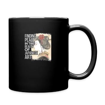 Finding peace in the beauty of Japanese art - Full Color Mug - black - Right