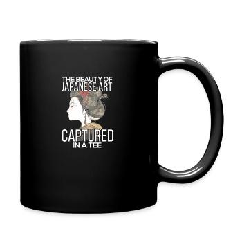 The beauty of Japanese art captured in a tee - Full Color Mug - black - Right