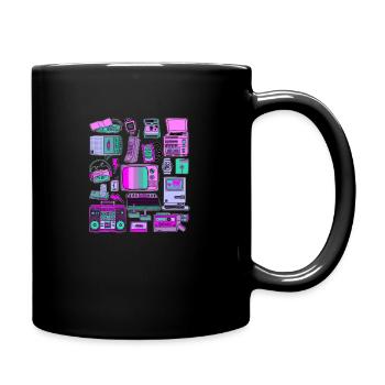 80's tech - Full Color Mug - black - Right