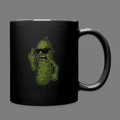 Angry Pickle Flipping the Bird - Full Color Mug