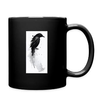black raven - Full Color Mug - black - Right