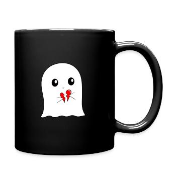 Happy Broken Hearted Ghost - Full Color Mug - black - Right