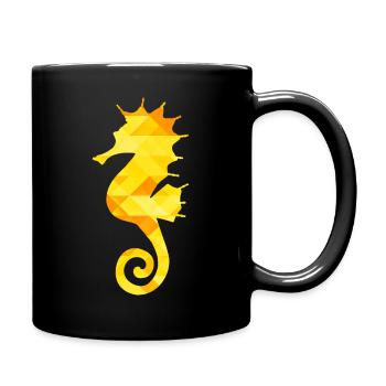golden Seahorse - Full Color Mug - black - Right