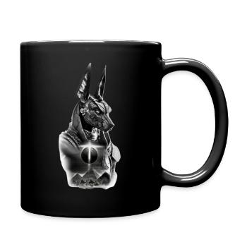 Anubis Eclipse – Dark Pharaoh Warrior Design - Full Color Mug - black - Right
