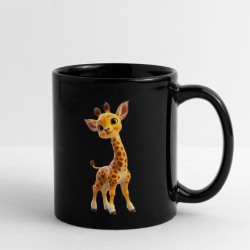 Adorable 3D Baby Giraffe with Big Eyes - Full Color Mug