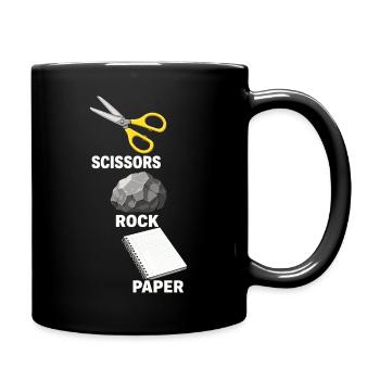 Scissors Rock Paper Game Fans Classic Hand Game - Full Color Mug - black - Right