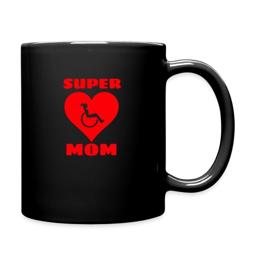 Super mom in wheelchair, wheelchair user, mother - Full Color Mug