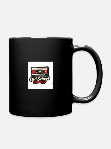 Old School Energy Retro Cassette Shirt - Full Color Mug - black