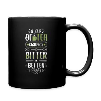 Tea Drinker Teabag Hot Tea Teas - Full Color Mug - black - Right