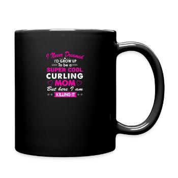 Super Cool Curling Mom - Full Color Mug - black - Right