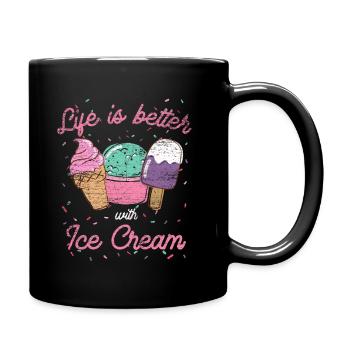 Ice Cream - Full Color Mug - black - Right