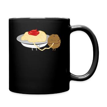 Pasta Spaghetti Bolognese Meatballs - Full Color Mug - black - Right