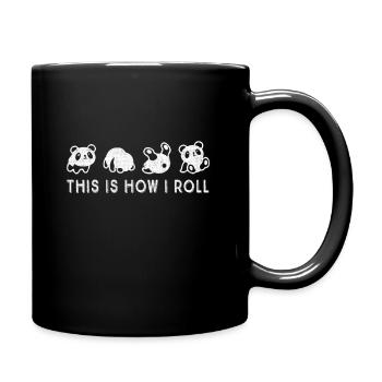 Funny Panda This Is How I Roll , Cute baby Panda - Full Color Mug - black - Right