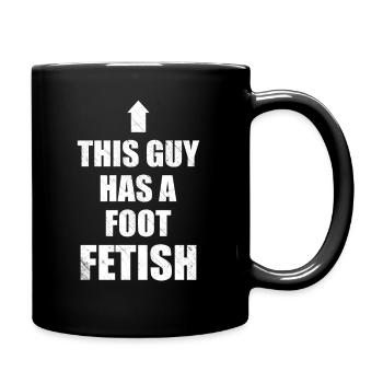 this guy has a foot fetish - Full Color Mug - black - Right