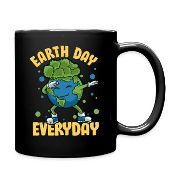 Earth Day Everyday Dabbing Planet Earth - Full Color Mug - black - Right