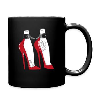 BDSM High Heels Dom Sub Fetish Kinky Sex - Full Color Mug - black - Right