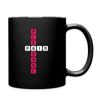 BDSM Sub Dom Pleasure Pain Devot Dominant Fetish - Full Color Mug - black - Right