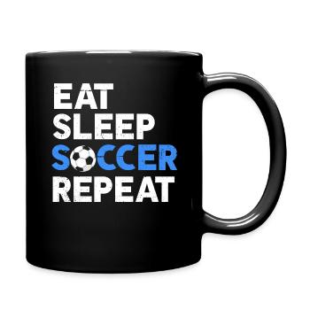 Eat Sleep Soccer Repeat Ballgame Sport Player Coac - Full Color Mug - black - Right