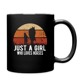 Horse Design for a Rider - Full Color Mug - black - Right