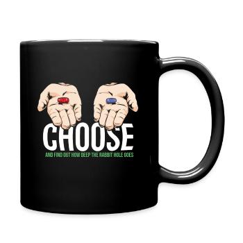Choose Red Pill - red pilled - gift - Full Color Mug - black - Right