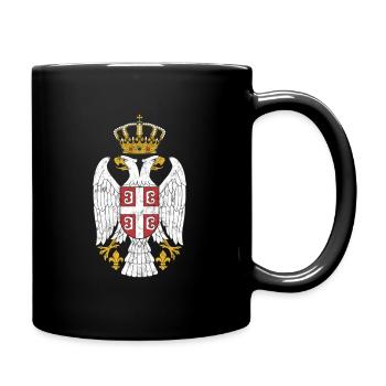 Serbian Coat of Arms Serbian Flag Symbol Balkans - Full Color Mug - black - Right