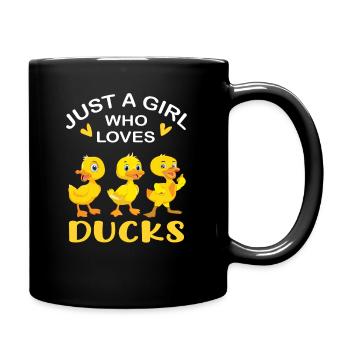 Duck Rubber Duckie Quack - Full Color Mug - black - Right