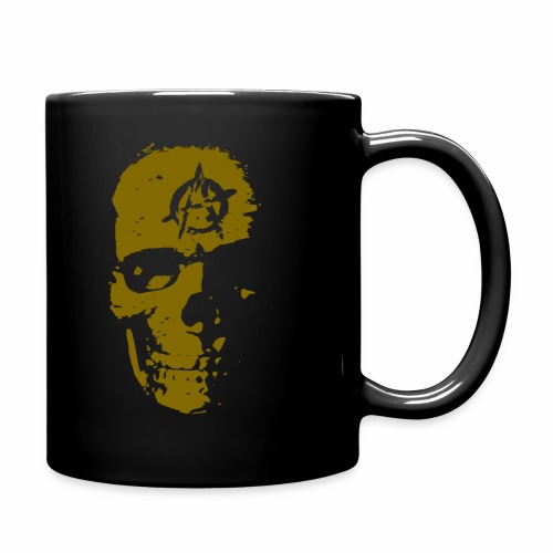 Anarchy Skull Gold Grunge Splatter Dots Gift Ideas - Full Color Mug