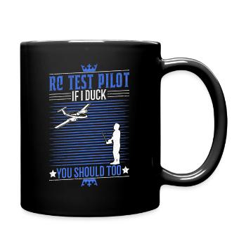 Model Flight Test Pilot Model Airplane - Full Color Mug - black - Right