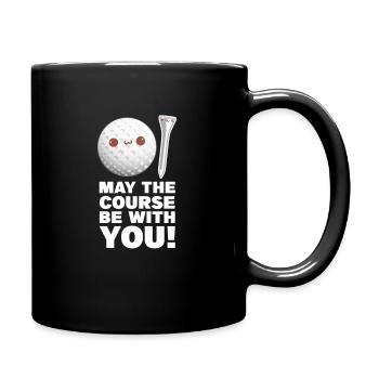 May The Course Be With You, Golf - Full Color Mug - black - Right