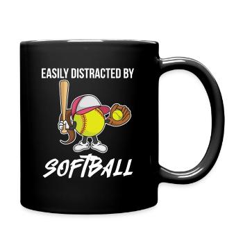 Softball Quote for a Softball Catcher - Full Color Mug - black - Right
