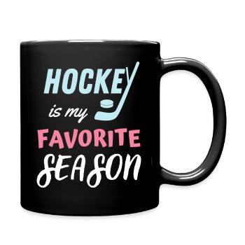 hockey is my favorite season - Full Color Mug - black - Right