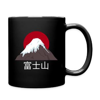 Mount Fuji Japanese Art - Full Color Mug - black - Right