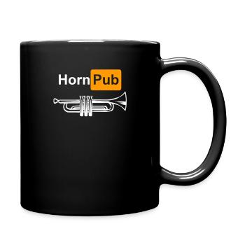 Funny Design for Trumpet Players, Jazz Fans - Full Color Mug - black - Right