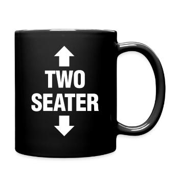 Two Seater Men's Adult Fetish Swinger Polygamy - Full Color Mug - black - Right
