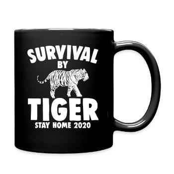 Tiger Fan Stay Home 2020 Survival Animal Big Cat - Full Color Mug - black - Right
