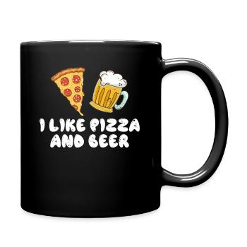 I like pizza and beer - Full Color Mug - black - Right
