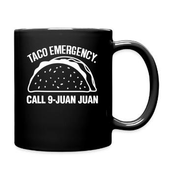 Taco Emergency Call 9 Juan Juan Cute Taco - Full Color Mug - black - Right