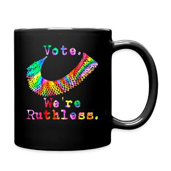 Vote. We're ruthless. - Full Color Mug - black - Right