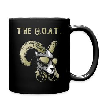 The Goat Cool Cool and Funny Music Animal with - Full Color Mug - black - Right