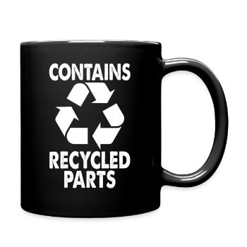 Organ Transplant Contains Recycled Parts - Full Color Mug - black - Right